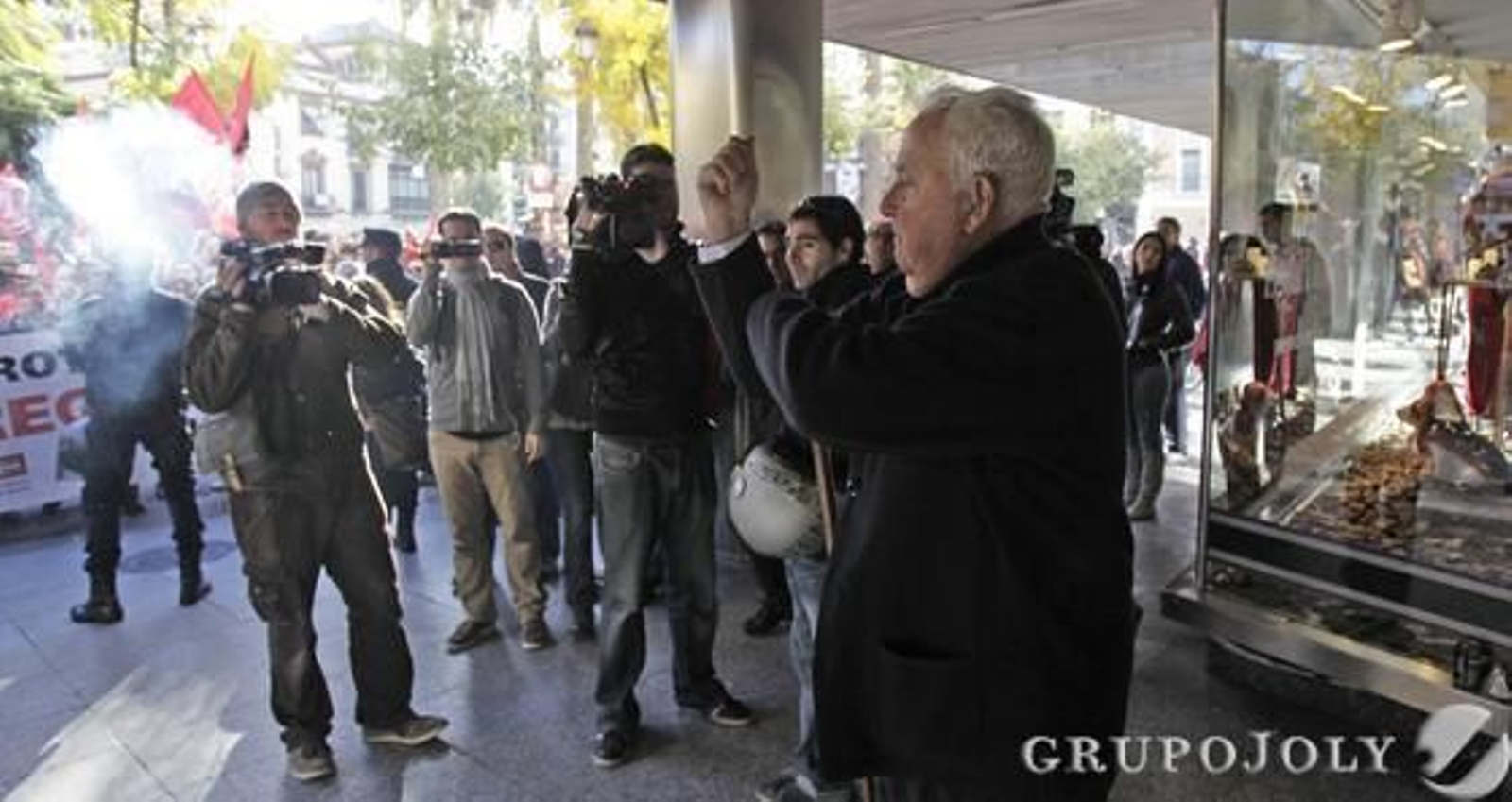La huelga en el centro. 

Foto: Antonio Pizarro