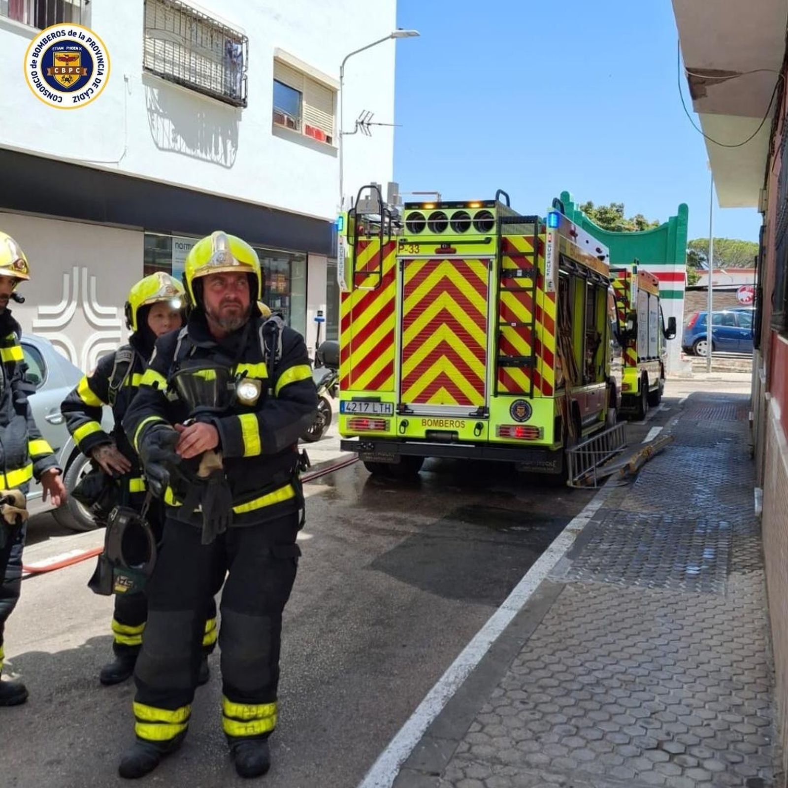 La intervención de los bomberos.
