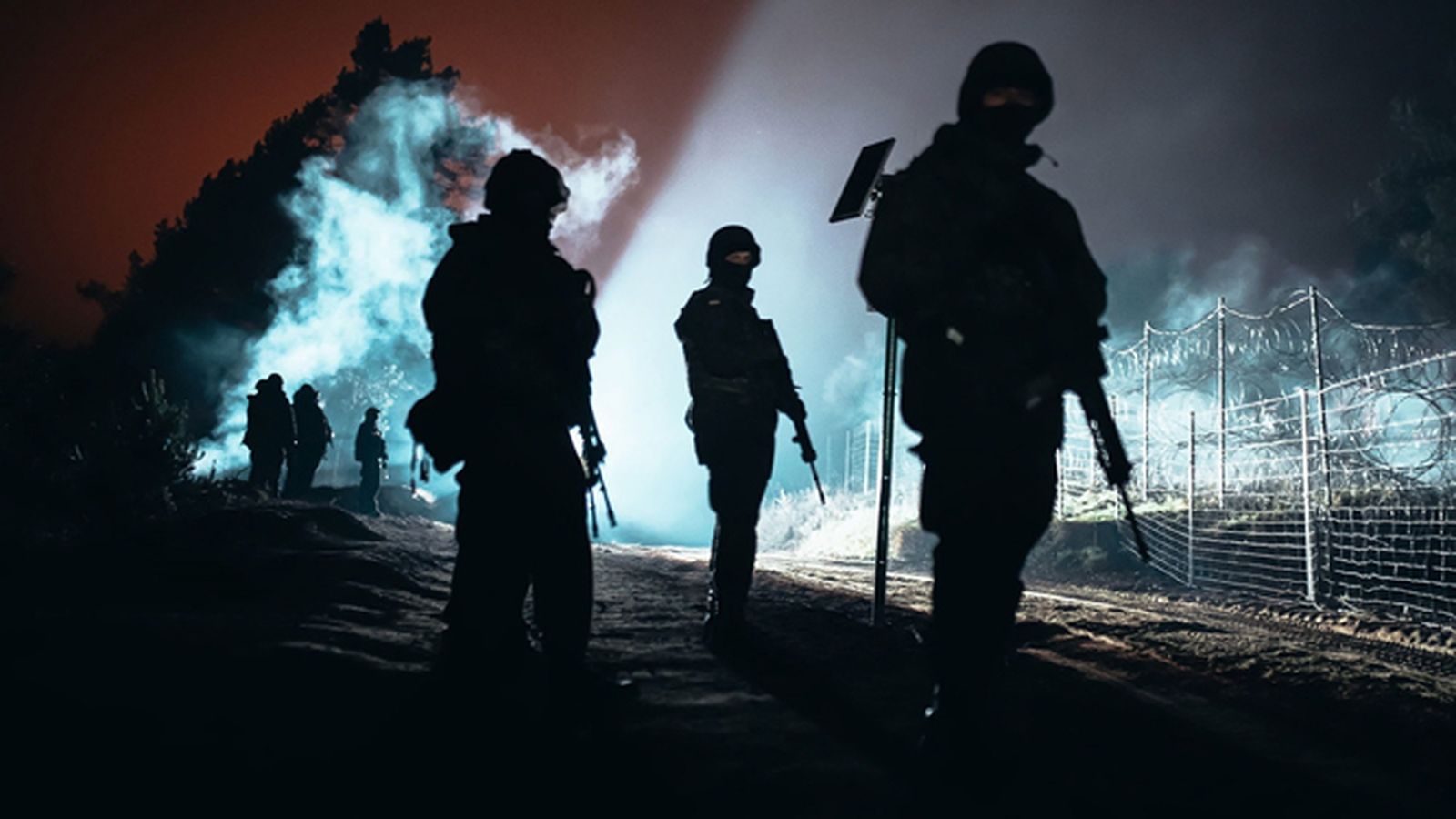 Fuerzas de la Defensa Territorial de Polonia, en la frontera con Bielorrusia.