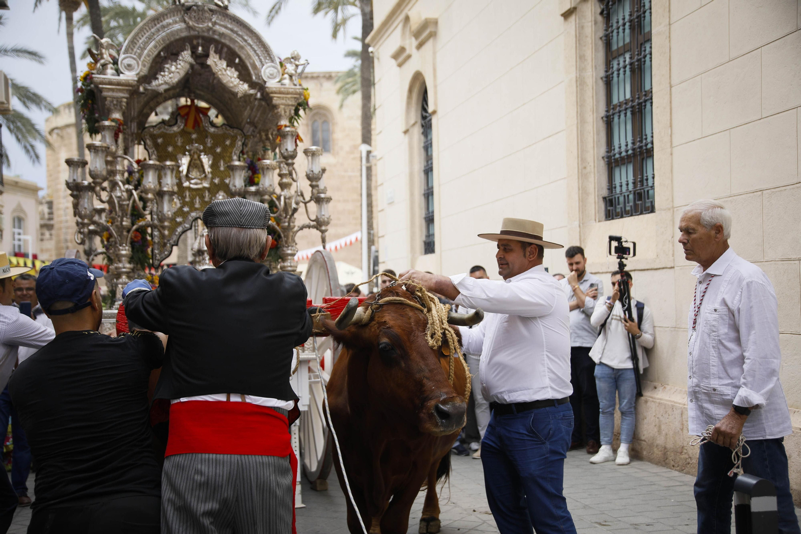Imágenes de la salida  del Rocío desde la Catedral de Almería