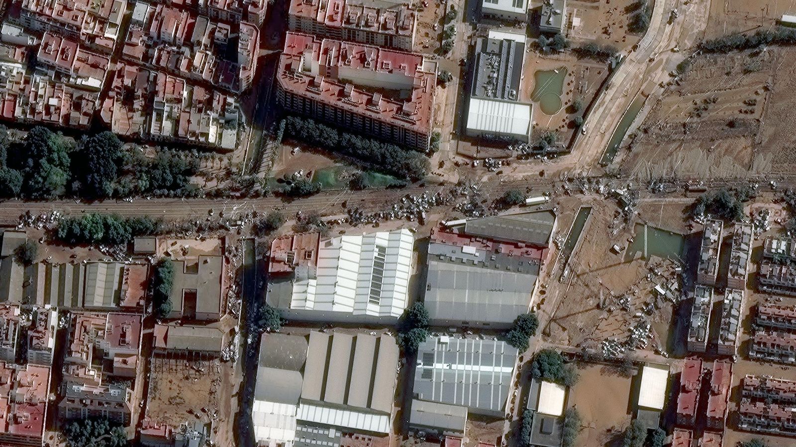 Una visual por satélite de la zona afectada por la DANA en Valencia