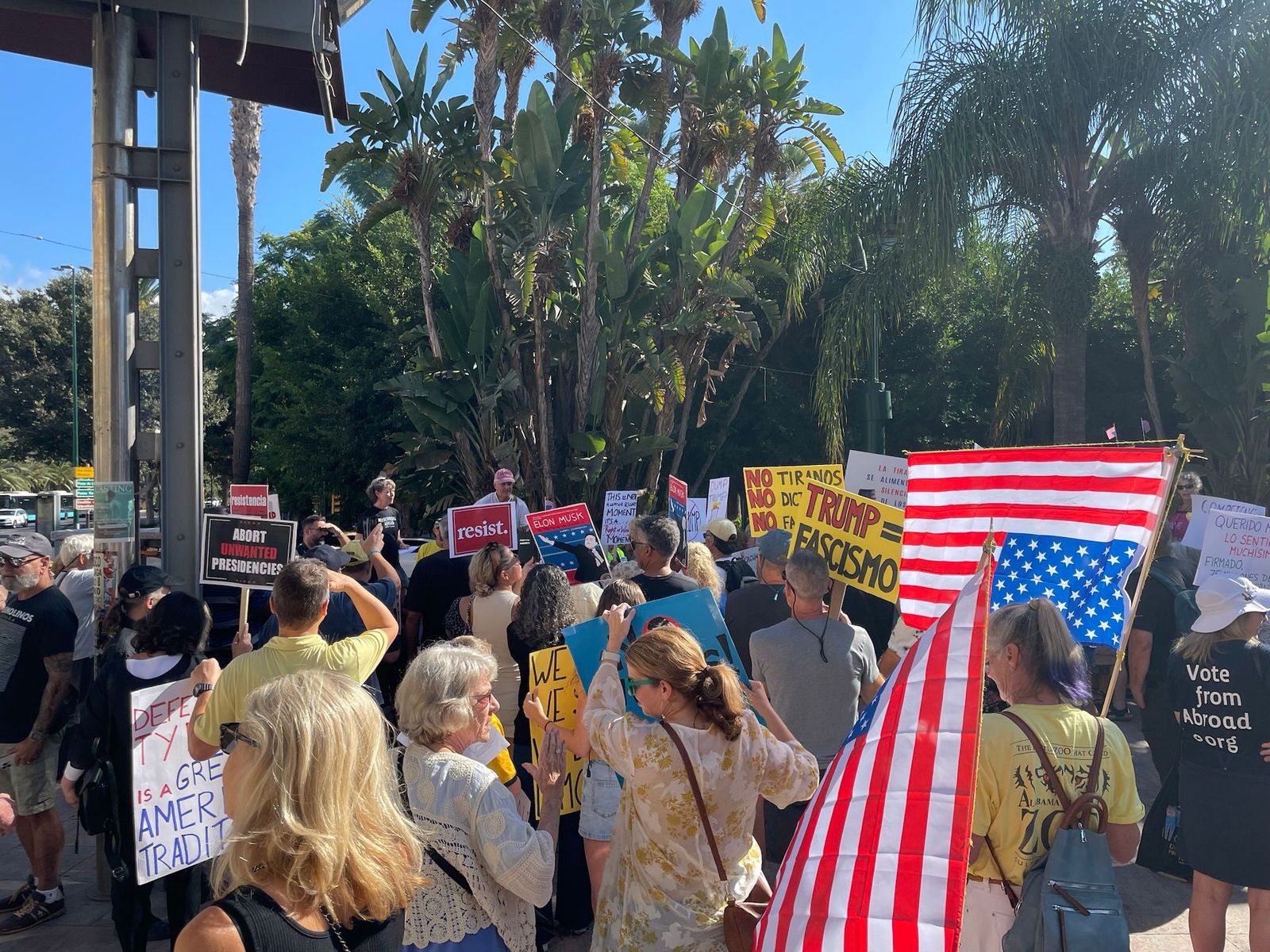 Una concentración de la organización 'Democrats abroad' en una imagen de archivo.