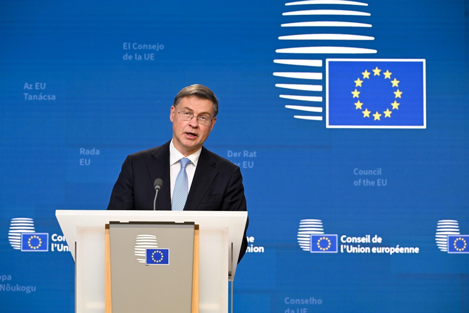 Valdis Dombrovskis, vicepresidente de la Comisión Europea.