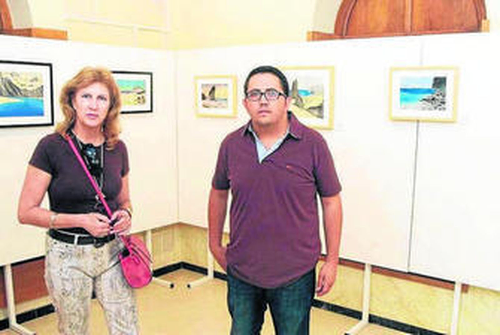 La concejala María Dolores Ortega con Juan Antonio Maldonado.