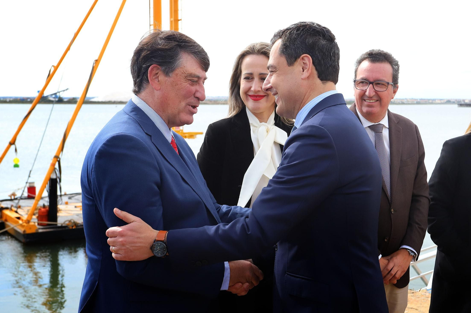 Imágenes del acto de inicio de las obras de la Marina Deportiva del Puerto de Huelva