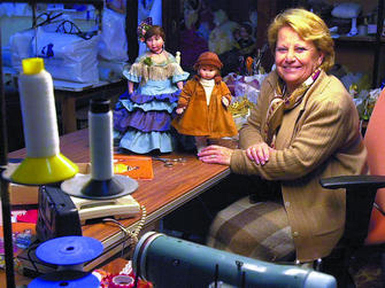 Ana Marín en el taller de la calle Arroyuelo en marzo de 2004.