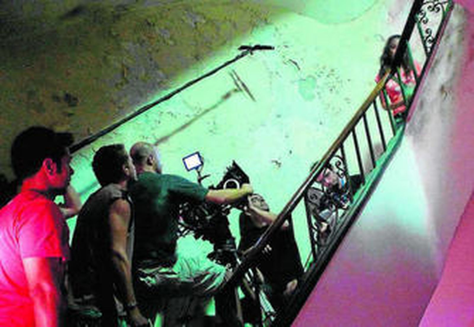 Rodaje de 'Jaque', de Pablo Accino, en La Equitativa.