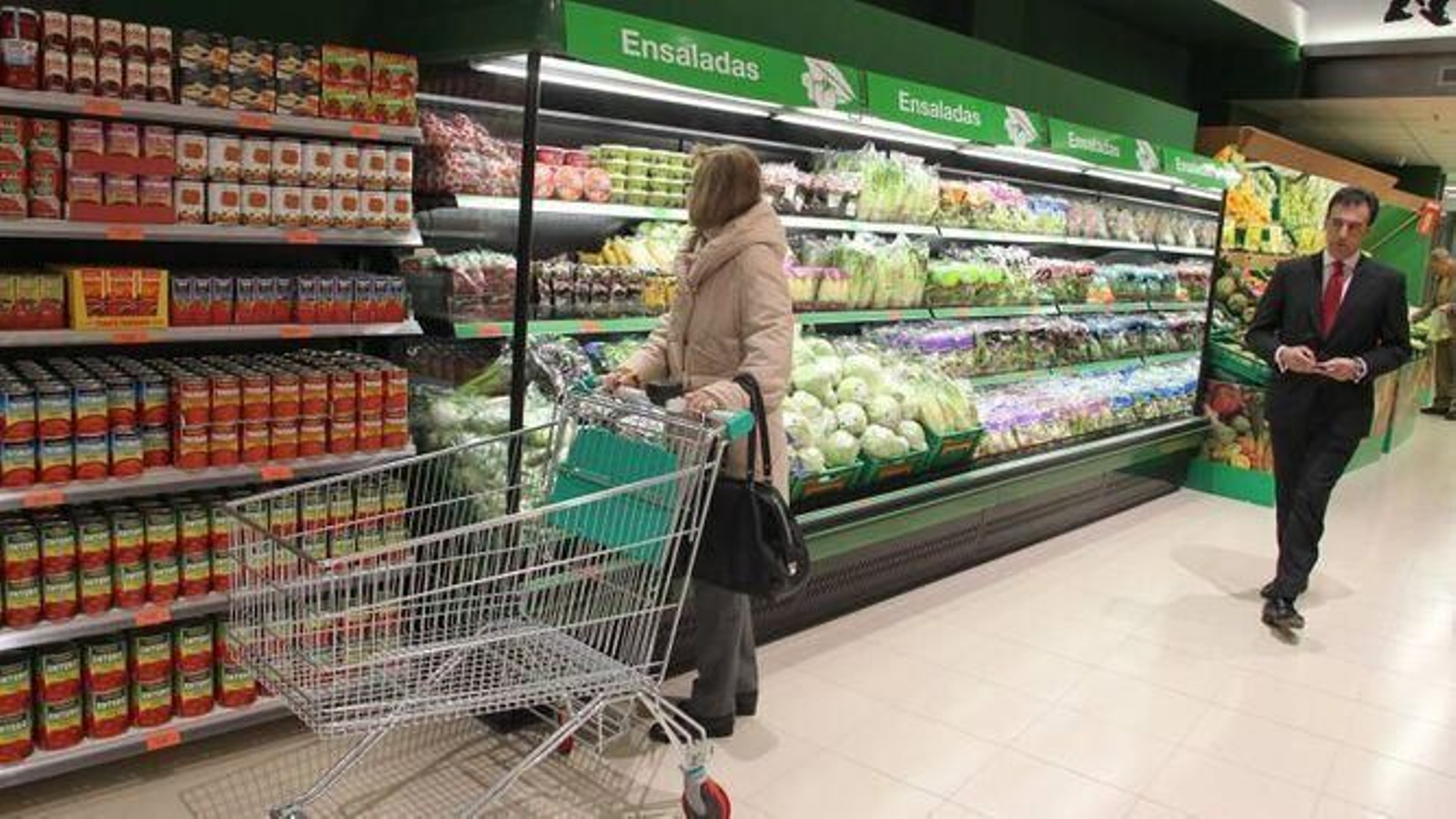 Interior de un súpermercado.