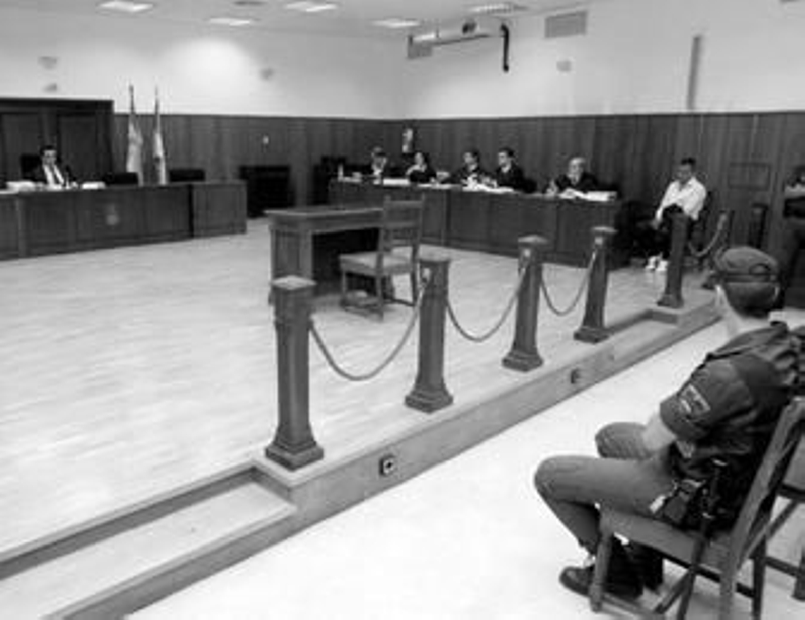Sala de vistas de la Audiencia, donde se está celebrando el juicio estos días. Sala de vistas de la Audiencia, donde se está celebrando el juicio estos días.