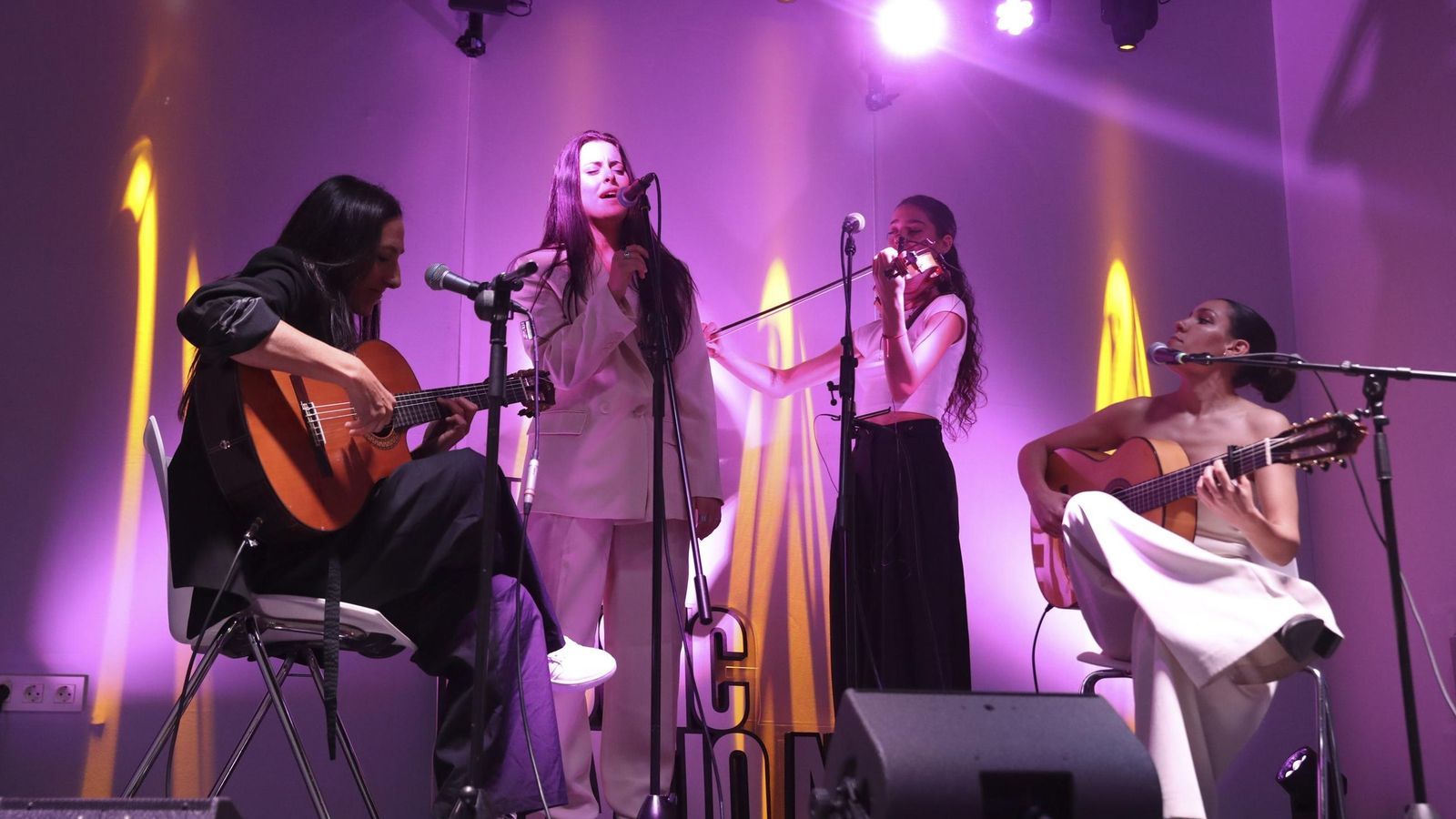 Las Migas durante durante la presentación de su nuevo disco, ‘Flamencas’, en Madrid.