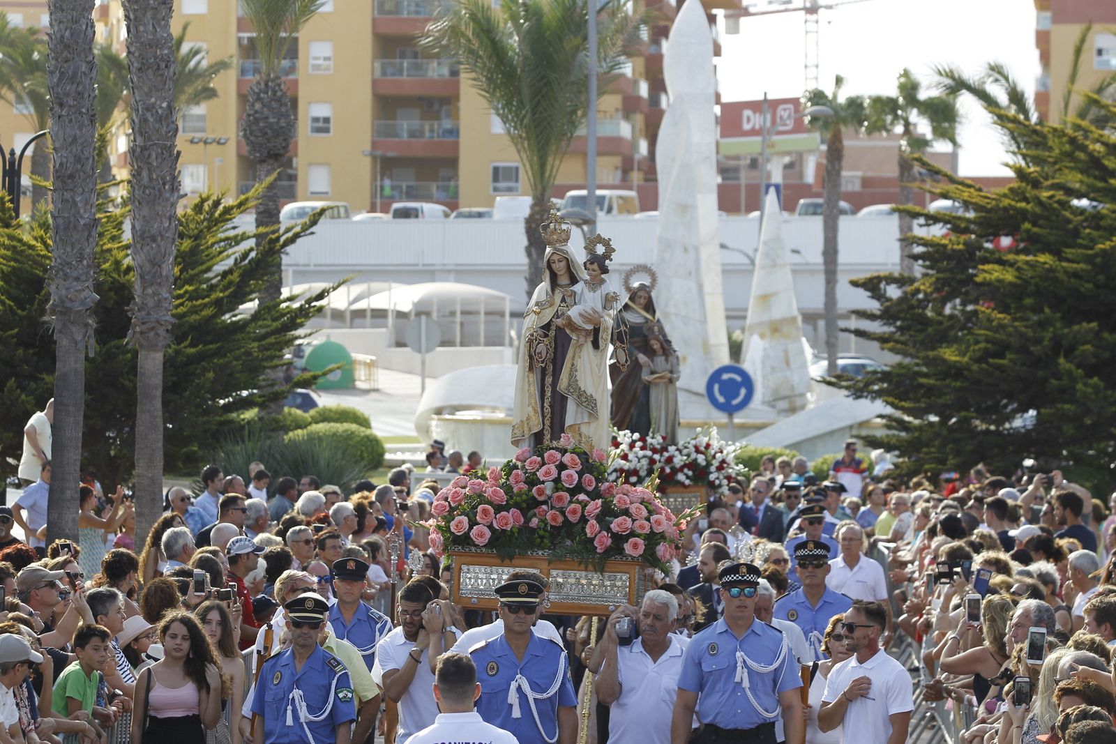 Fotogalería cucaña y procesión Fiestas Santa Ana Roquetas de Mar