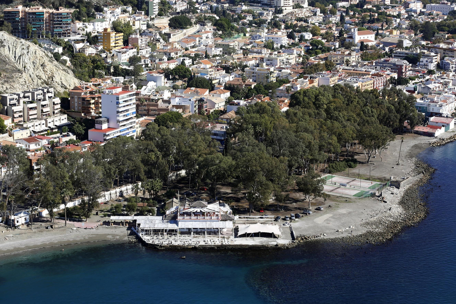 Vista aérea de los Baños del Carmen.