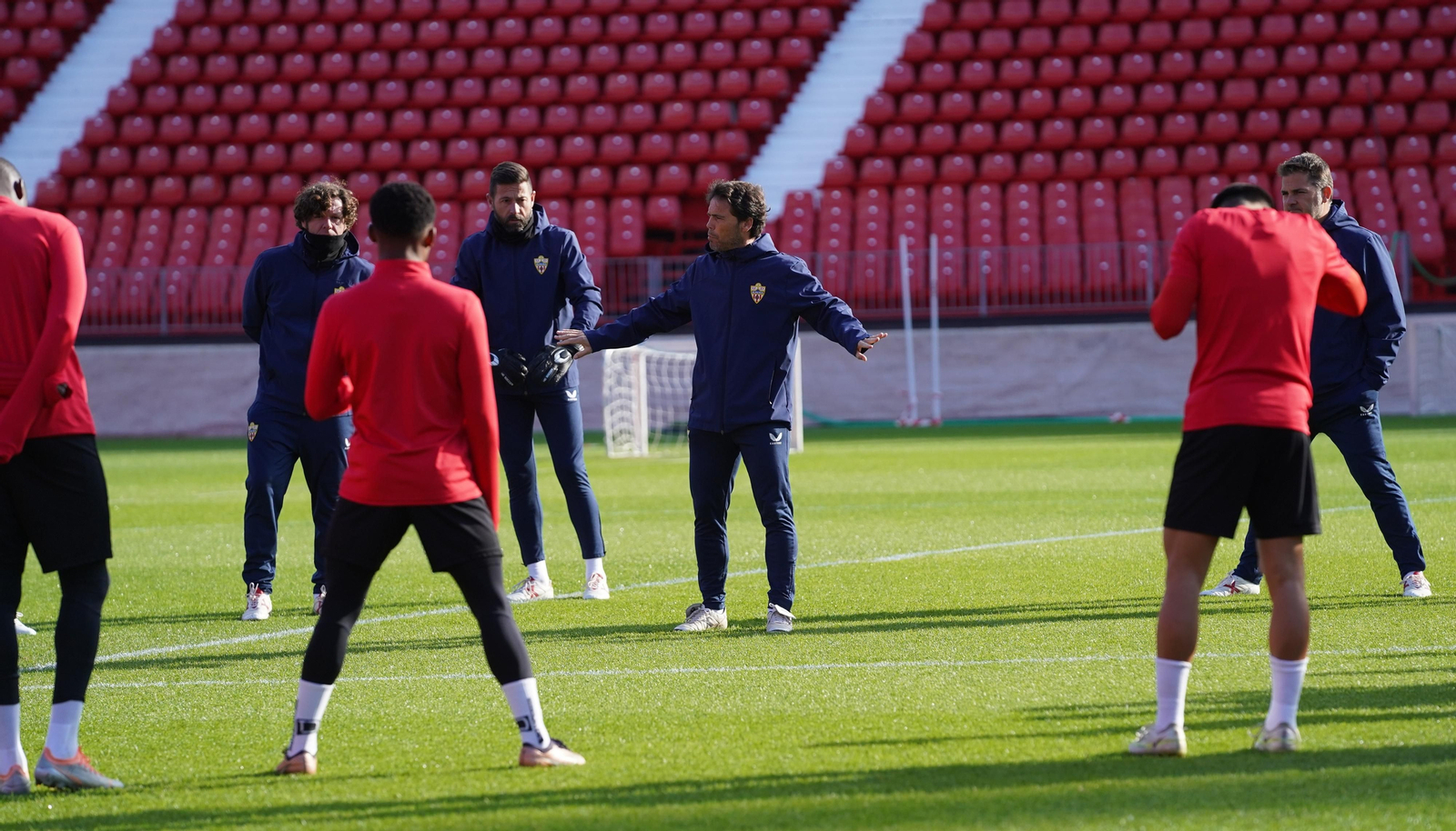 Rubi, dando órdenes en un entrenamiento reciente