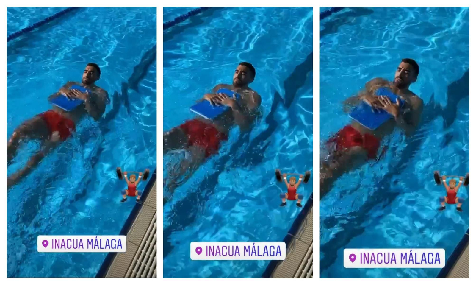 Jaime Fernández trabaja en la piscina de Inacua.