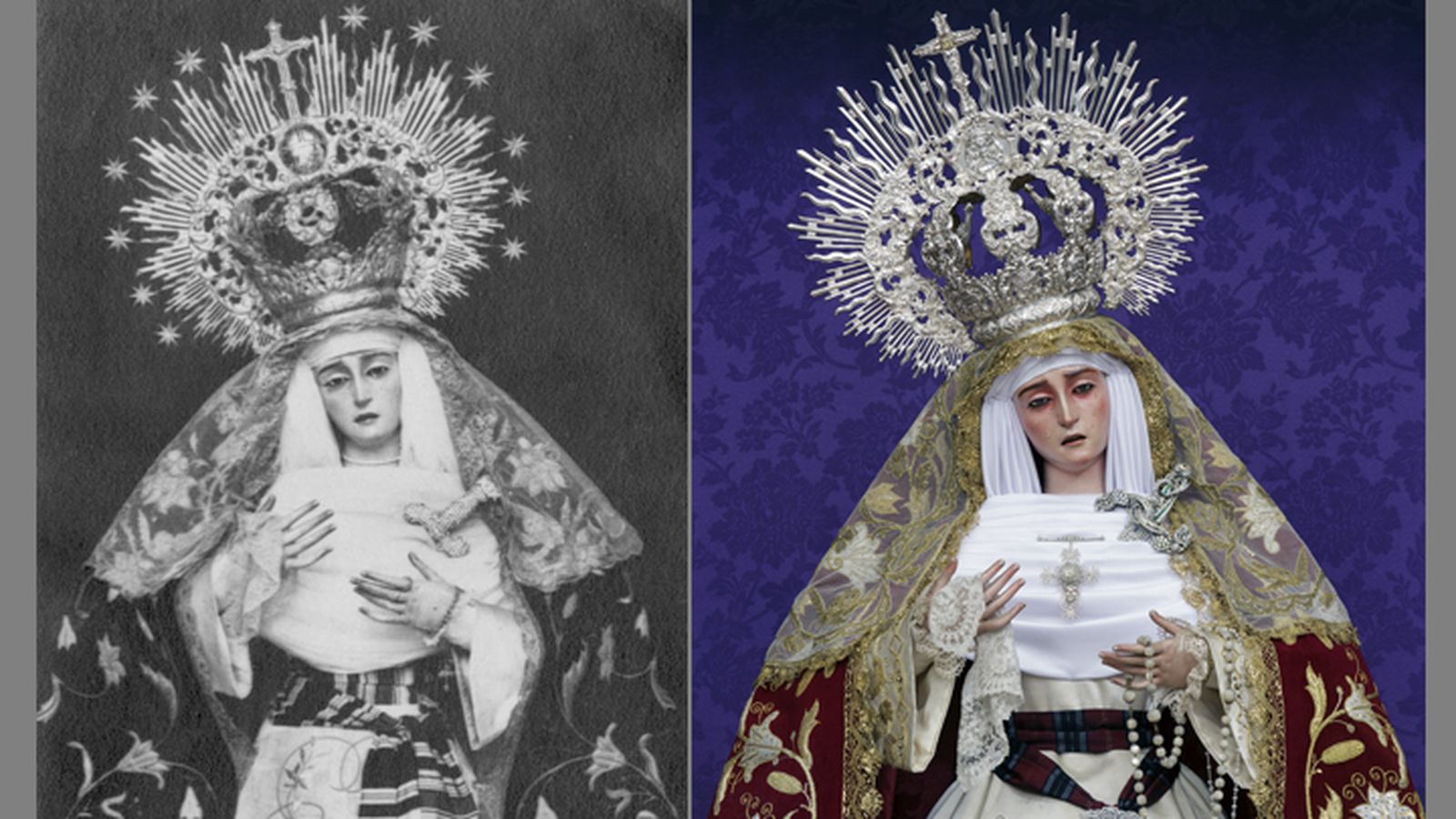 Comparativa de una fotografía de los años 40 con otra actual