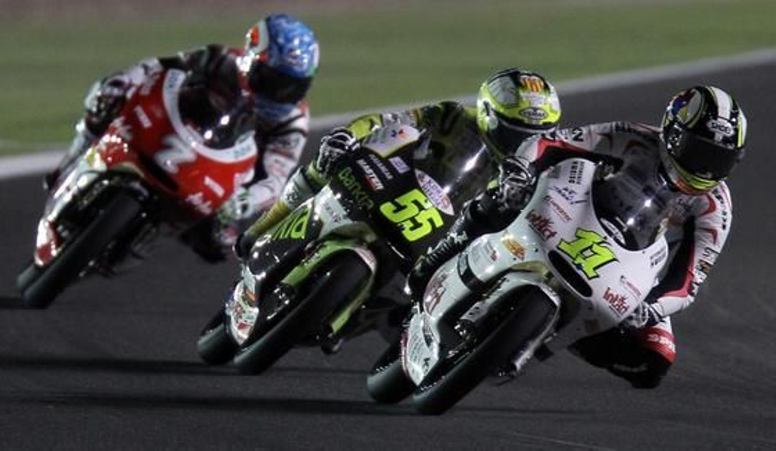 Imagen de la carrera de 125 cc del Gran Premio de Qatar.

Foto: AFP Photo
