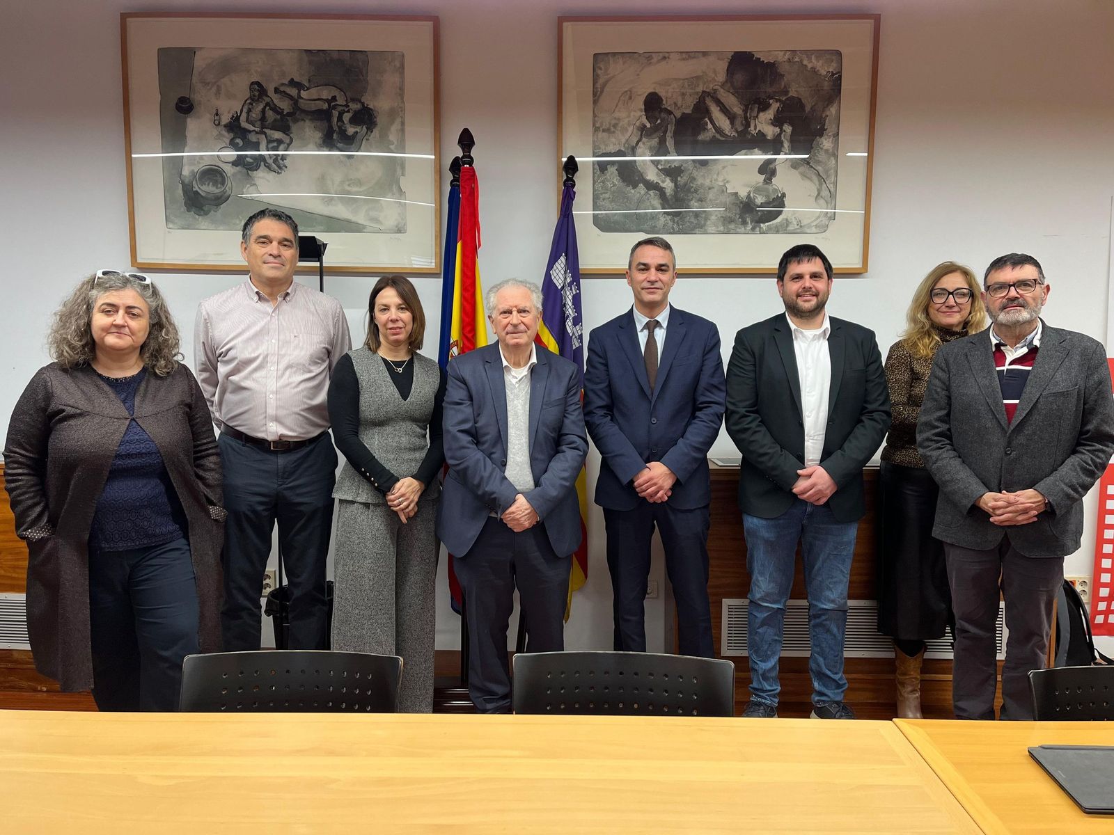 Foto de familia de los parques tecnológicos malagueño y balear.