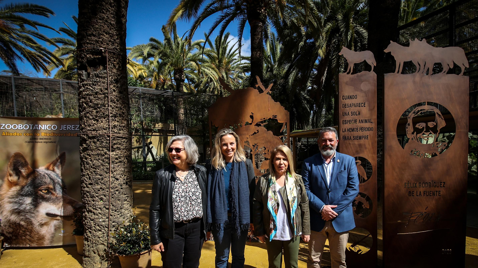 Inaugurada la plaza y el monumento en recuerdo de Félix Rodríguez de la Fuente en el Zoo de Jerez