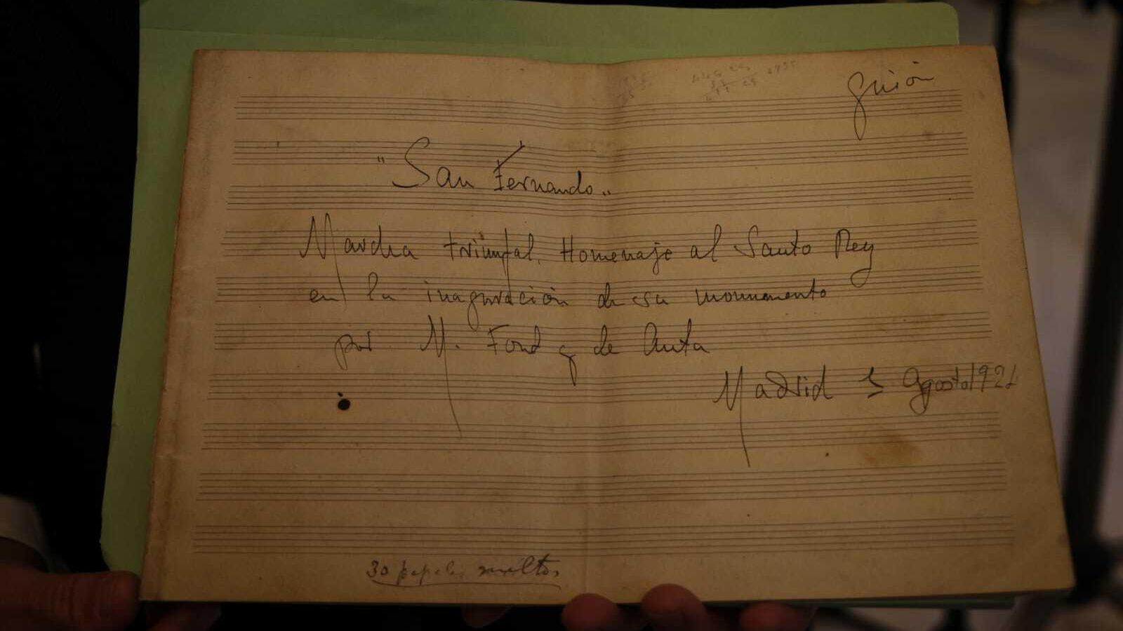 La partitura de 'San Fernando'