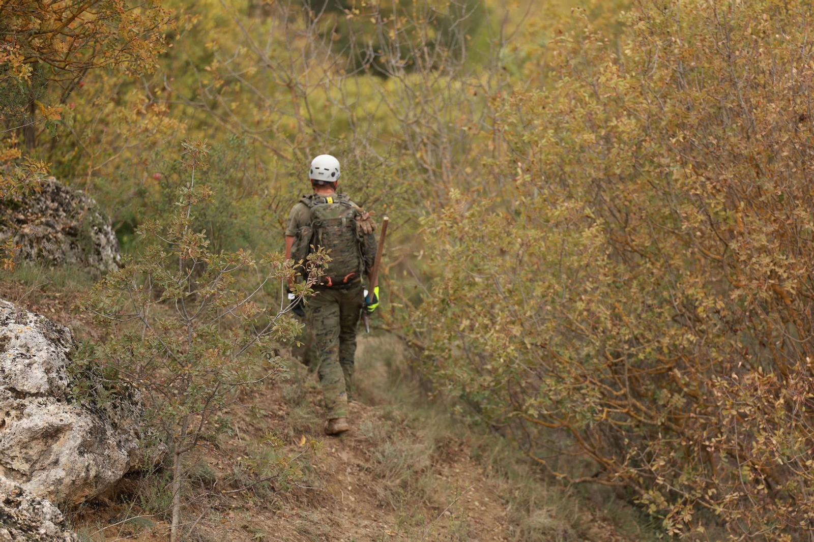 Las imágenes de los difíciles  trabajos de búsqueda de desaparecidos en Letur