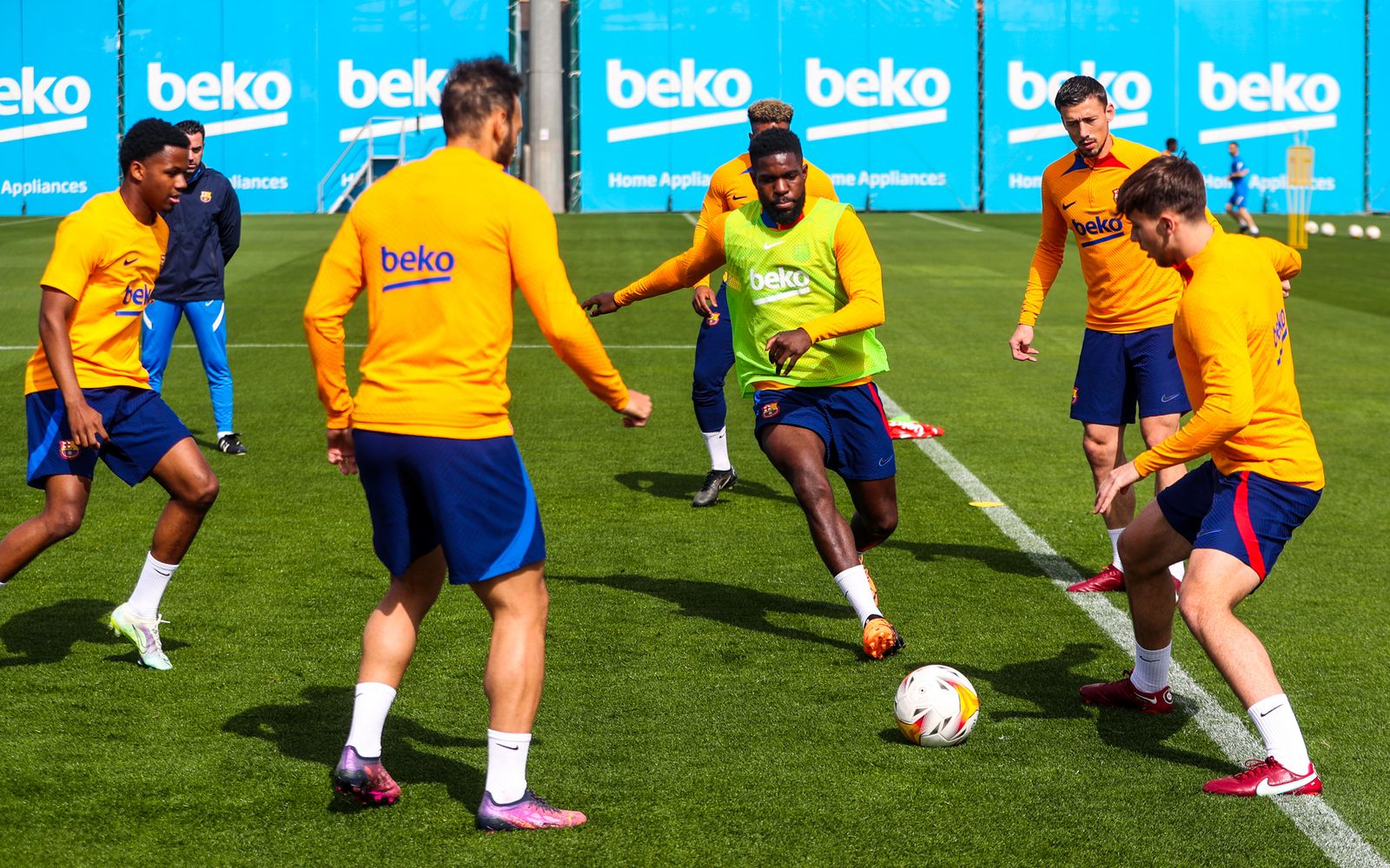 Un reciente entrenamiento del Barcelona.