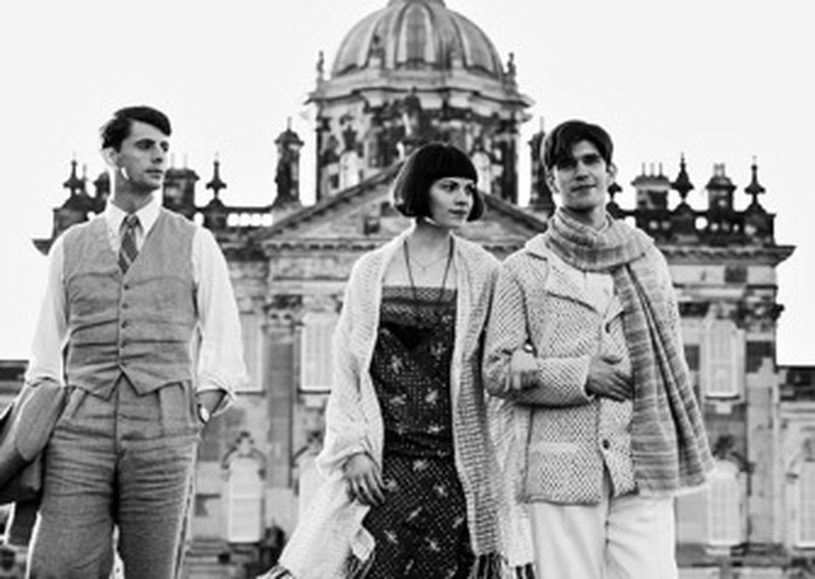 El trío protagonista de la nueva adaptación de la novela de Waugh.