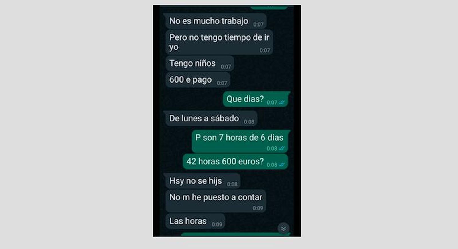 Oferta de trabajo en un bar de Sevilla desata polémica: "No sé hija, no me he puesto a contar las horas"