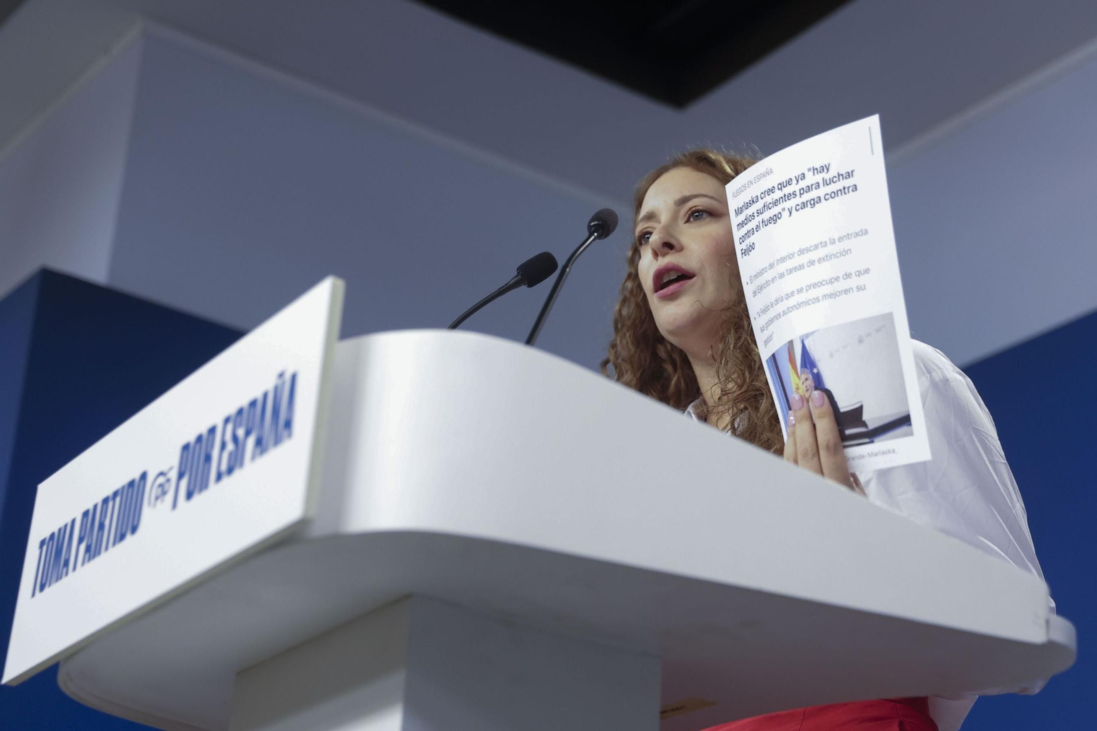 La portavoz del PP en el Congreso, Ester Muñoz, rechaza el pacto de Estado de Sánchez: "Es una cortina de humo"