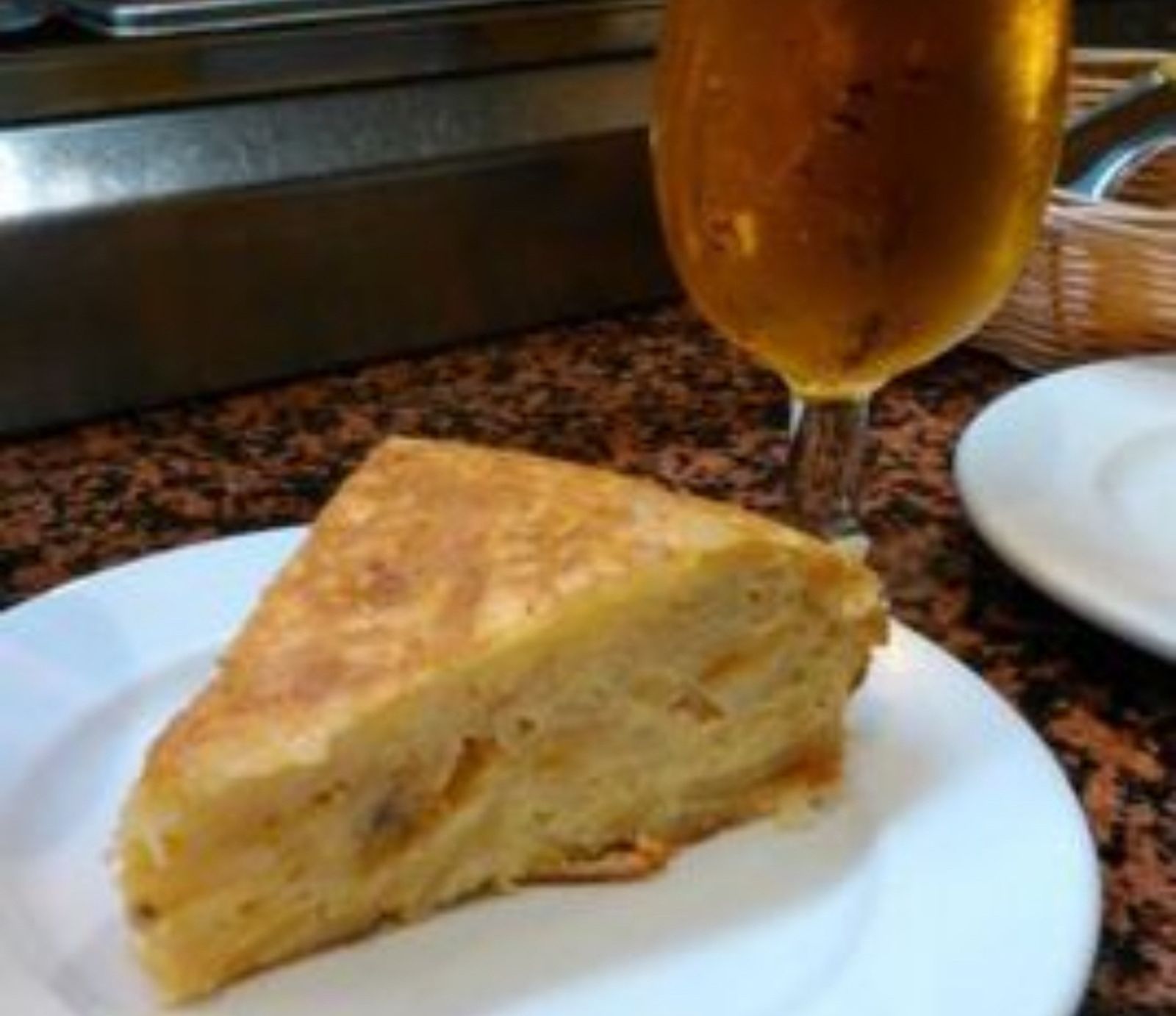 Tapa de tortilla del bar Santa Marta.