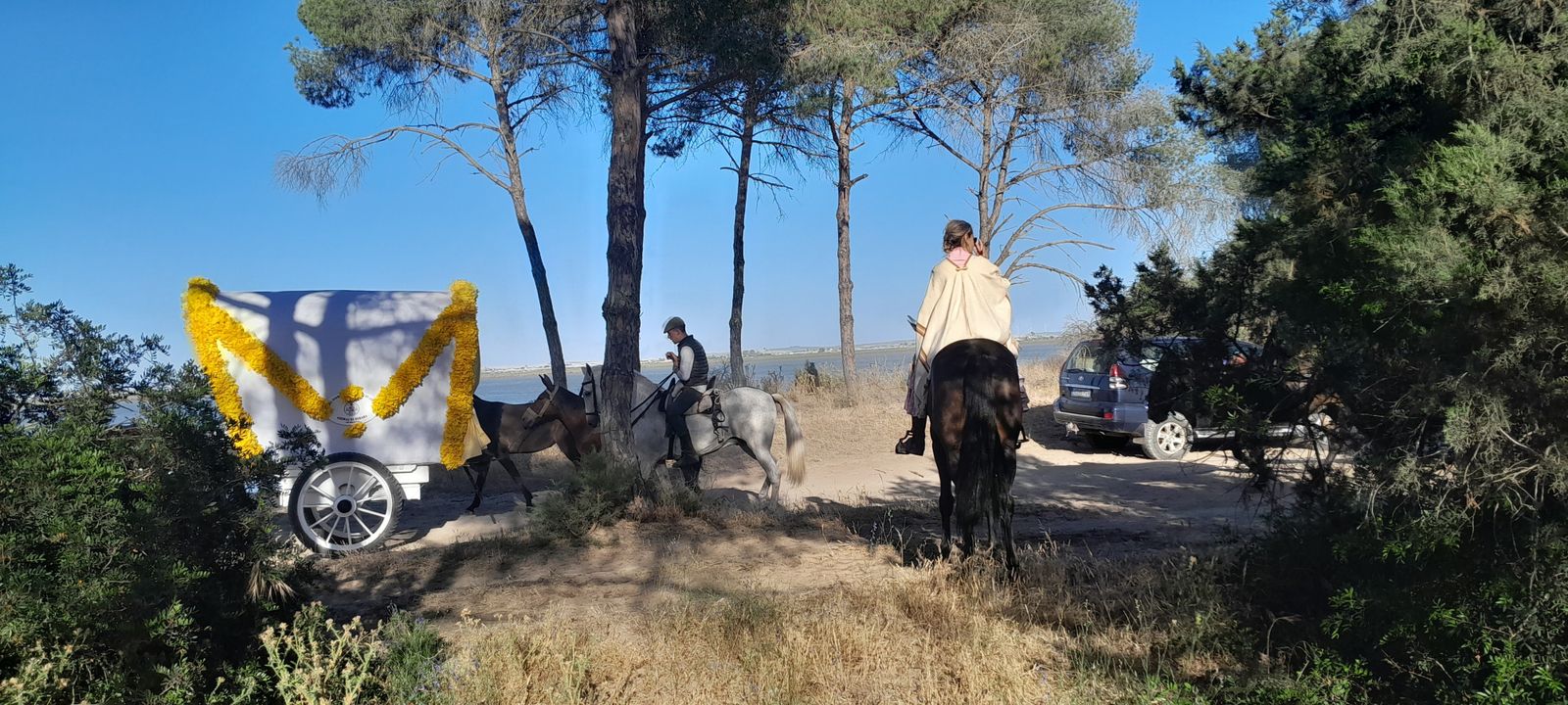 Imágenes de la Hermandad del Rocío de Jerez en el Coto