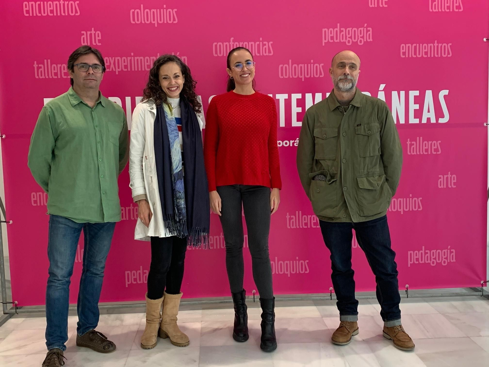 Cecilio Chaves, Raluca Dumitrescu, Lola Cazalilla y José Domingo González, ayer en el ECCO.