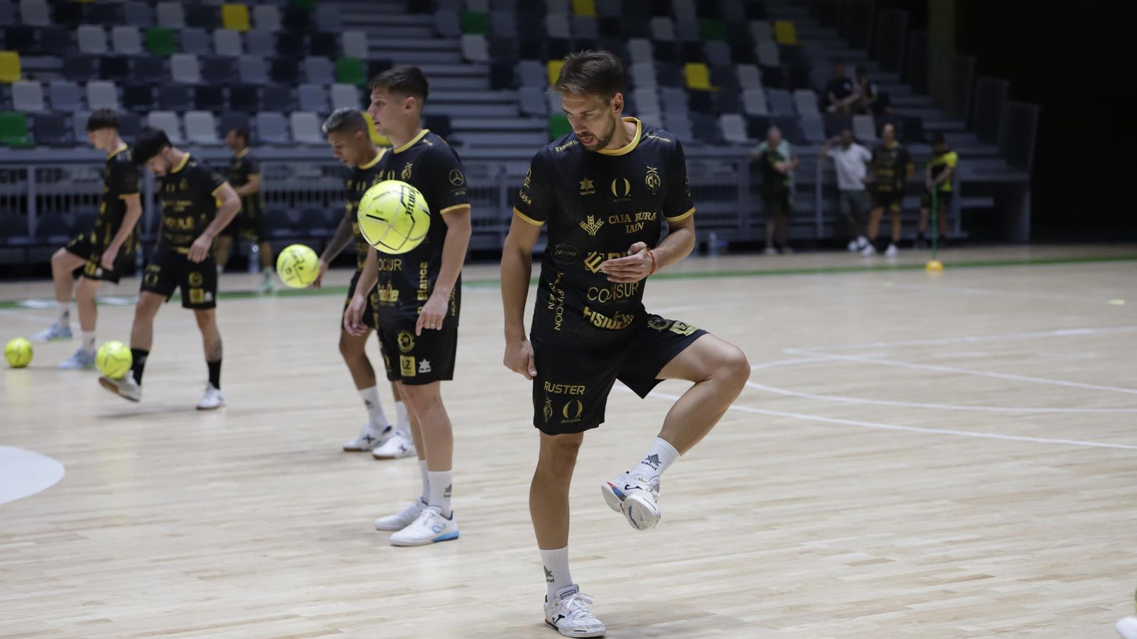 Alan Brandi, en una de las acciones del entrenamiento.