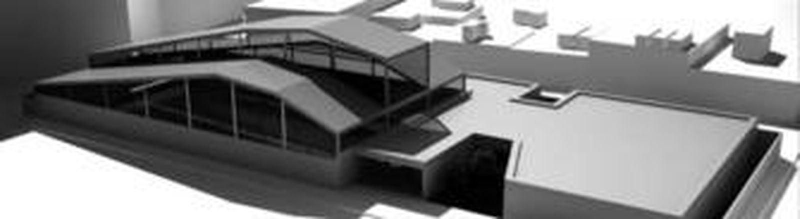 Recreación en tres dimensiones del aspecto que tendría este complejo de piscina descubierta, ubicado en el borde marítimo de los polvorines de Fadricas.