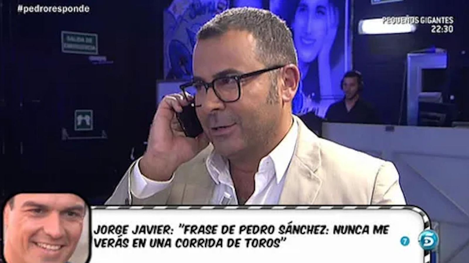 Pedro Sánchez llamó a Jorge Javier Vázquez en directo Pedro Sánchez llamó a Jorge Javier Vázquez en directo