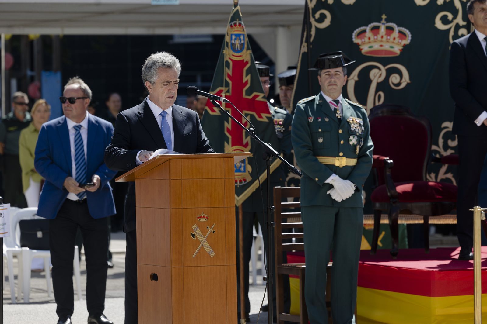 Toma de posesión del coronel Luis Martín Velasco como jefe de la Comandancia de la Guardia Civil  de Cádiz