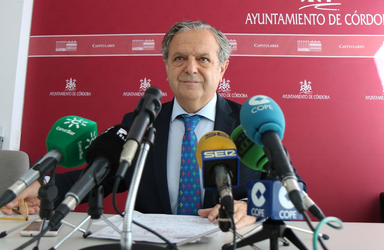 Salvador Fuentes, durante su rueda de prensa.