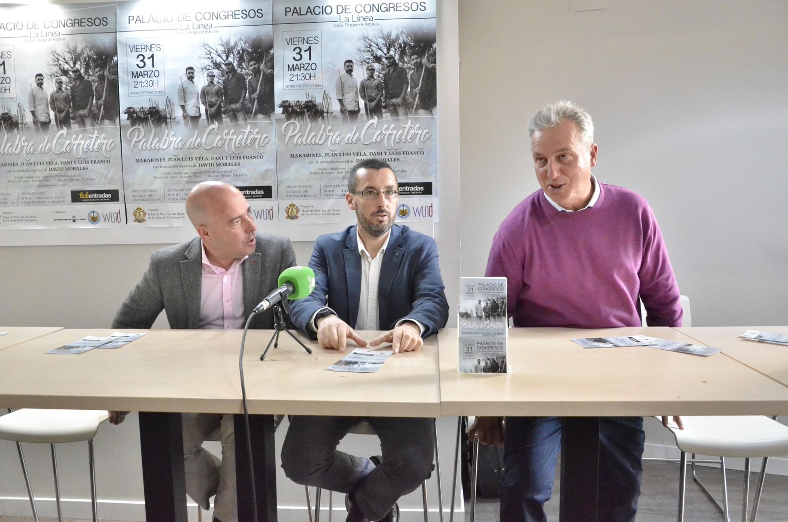Nacho Macías, Juan Franco y Juan Antonio Valle, ayer.