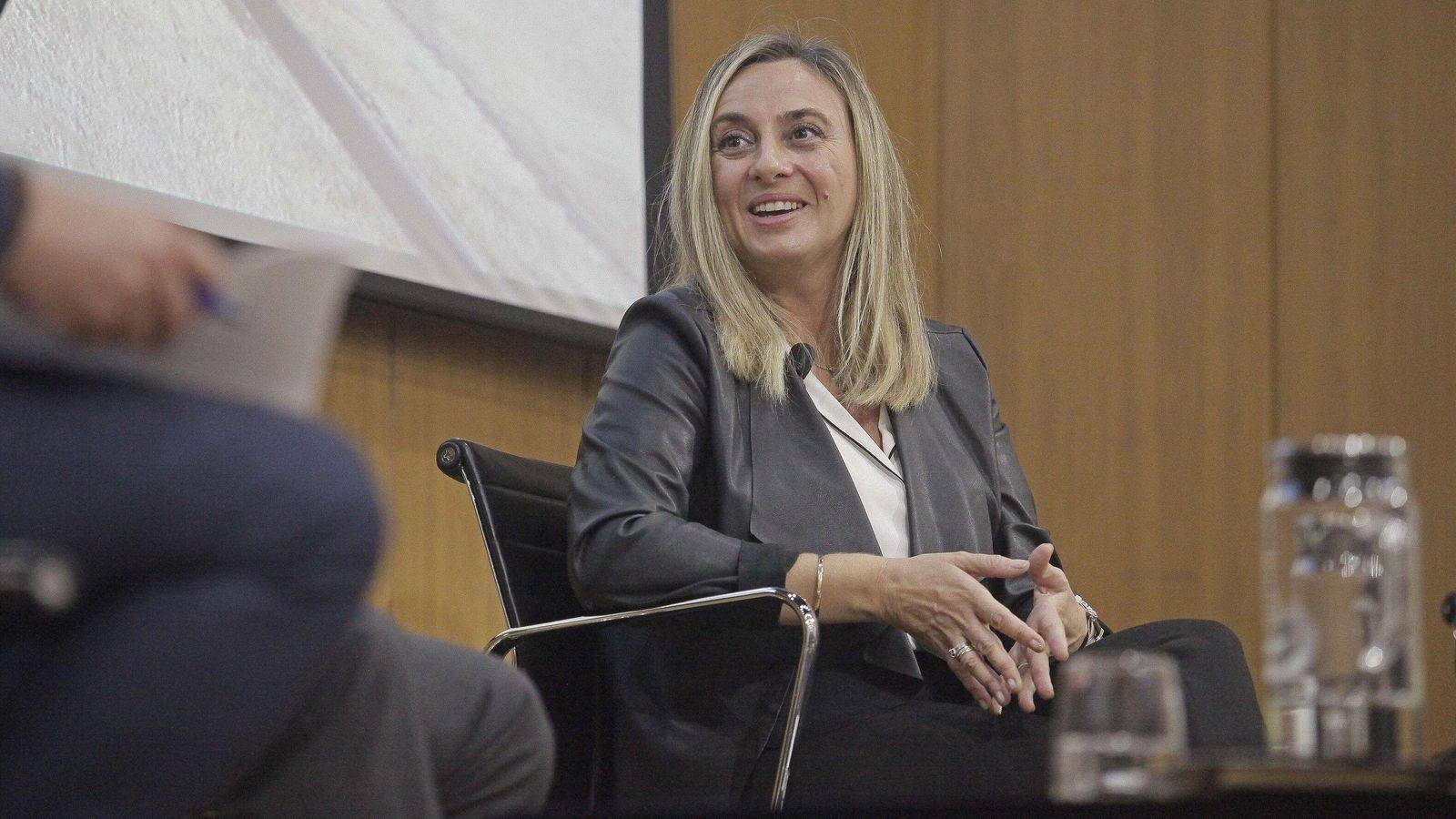 La consejera de Fomento, durante la jornada técnica Puertos, logística e intermodalidad celebrada en el Puerto de Algeciras