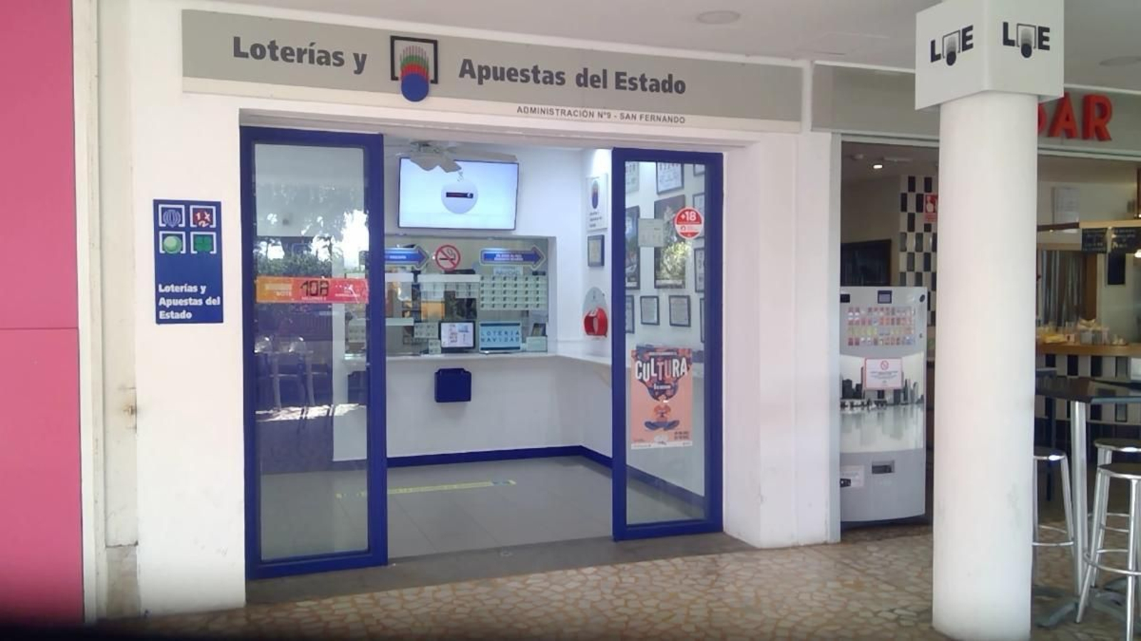 Imagen de la administración en la que se validó el boleto ganador.