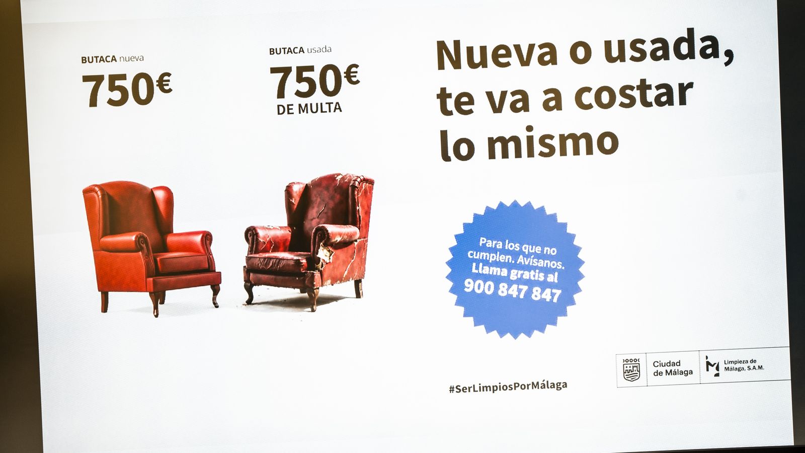 Campaña de concienciación del Ayuntmiento de Málaga.