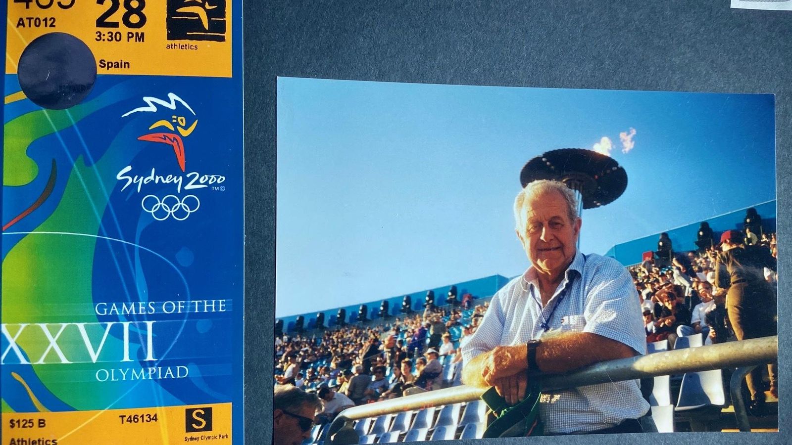 Eugenio Taillefer, en el estadio olímpico de Sidney