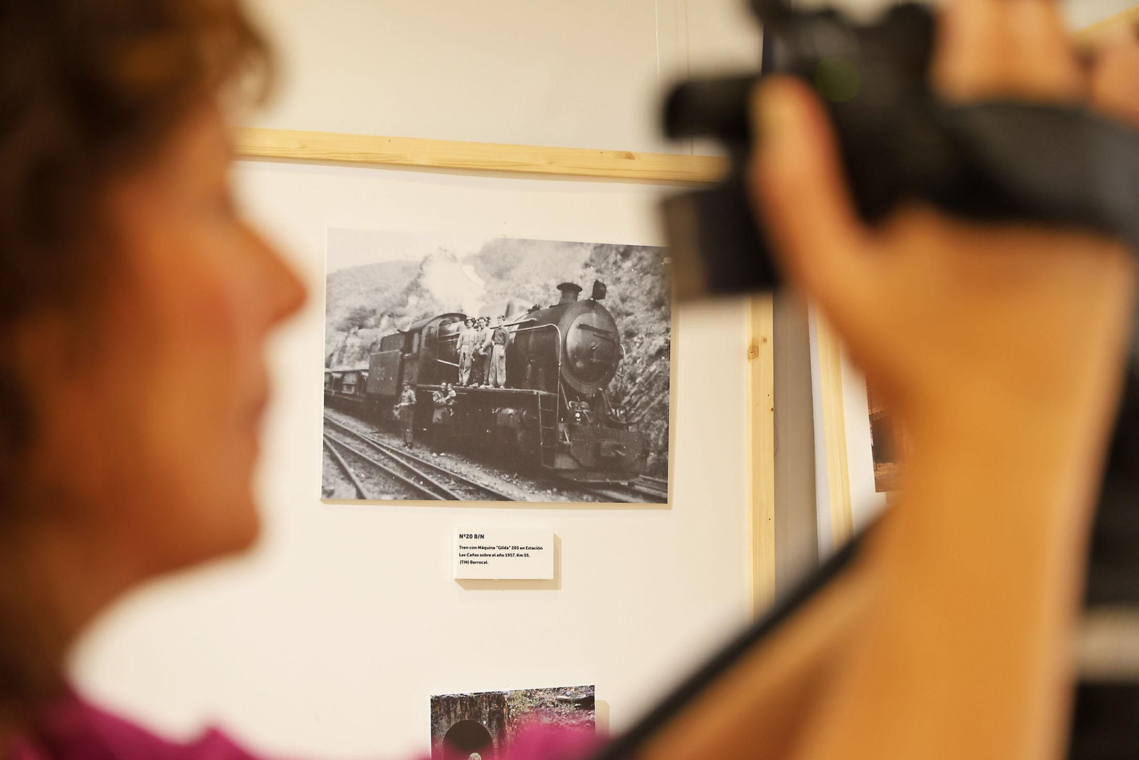 Imágenes de la exposición sobre la llegada del ferrocarril a Huelva, amigos del Río Tinto