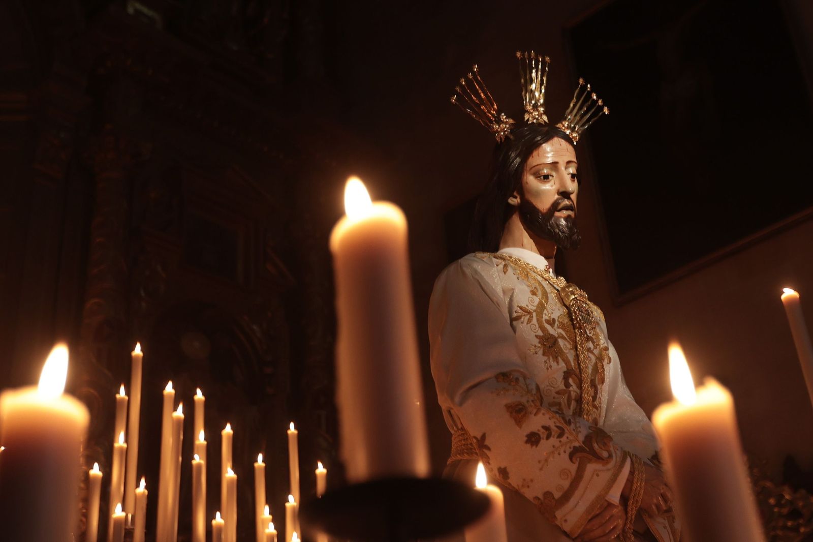 El Señor del Consuelo, durante los cultos cuaresmales del pasado año.