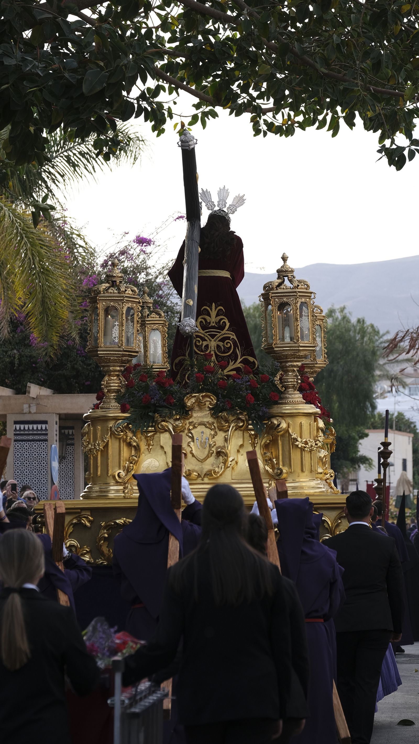 La procesión del Encuentro por las calles de Almería, en imágenes