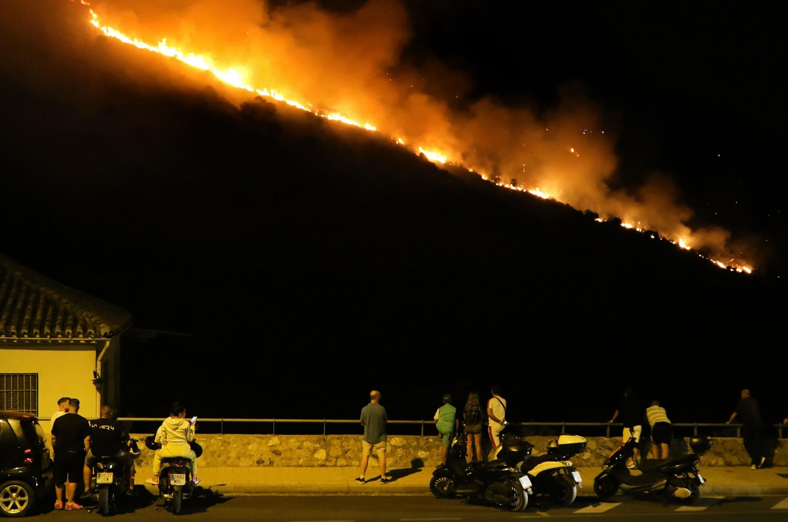 El incendio afectó a una zona cercana a los túneles del Serrallo, en la zona de la Fuente de la Bicha.