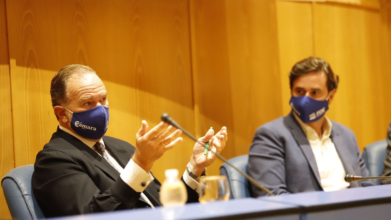 José Luis García-Palacios y Daniel Toscano en el encuentro que mantuvieron previo a la quema.