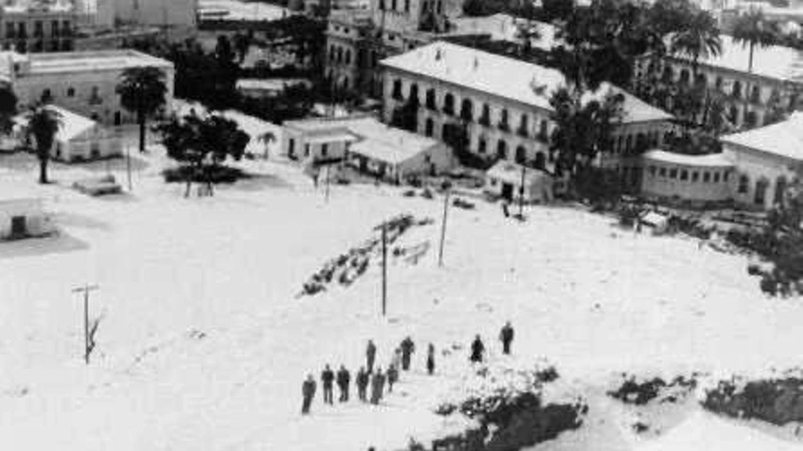 Huelva tras la gran nevada de hace 72 años.