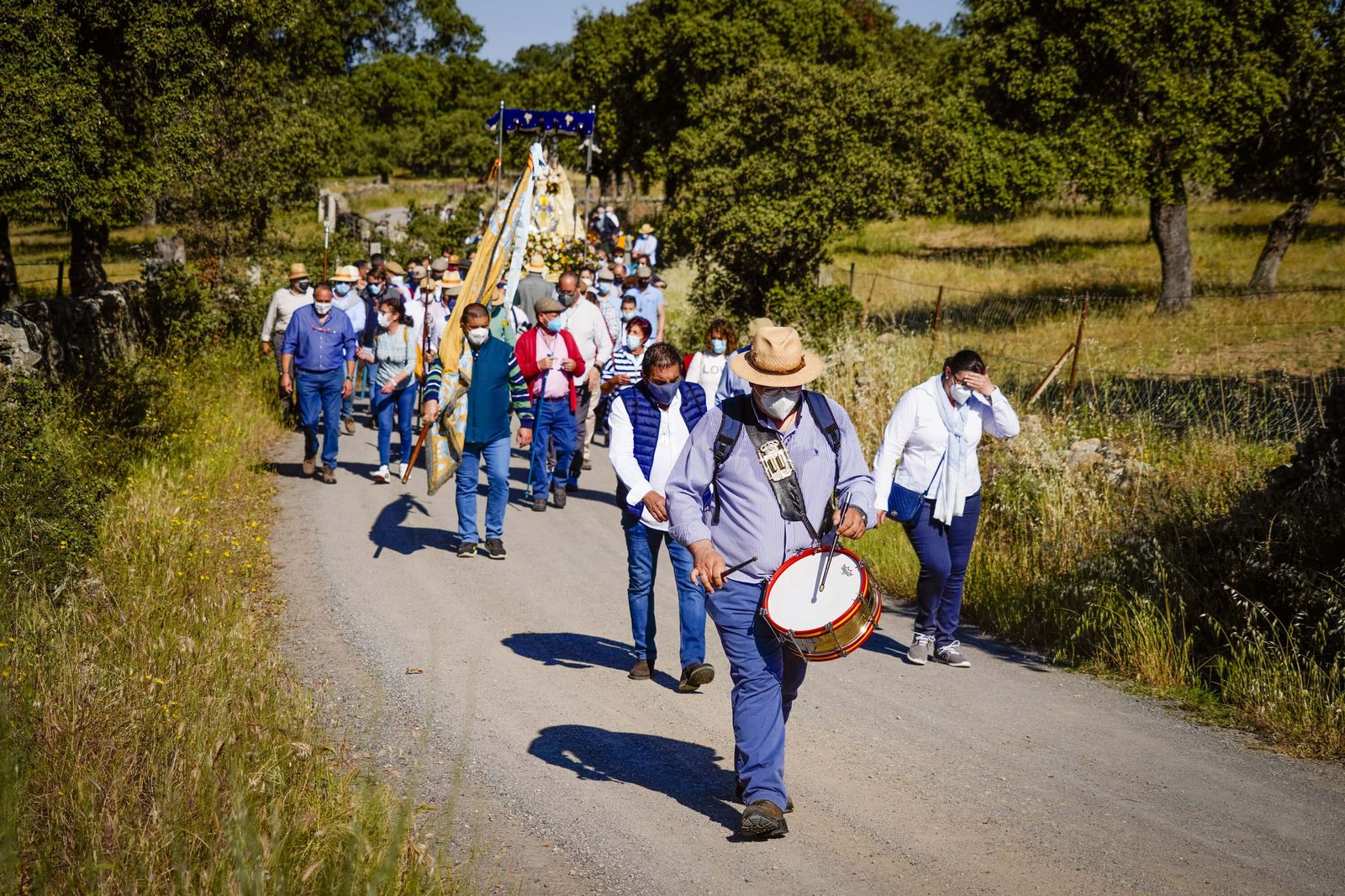 La llegada de la Virgen de Luna a Villanueva de Córdoba, en fotografías