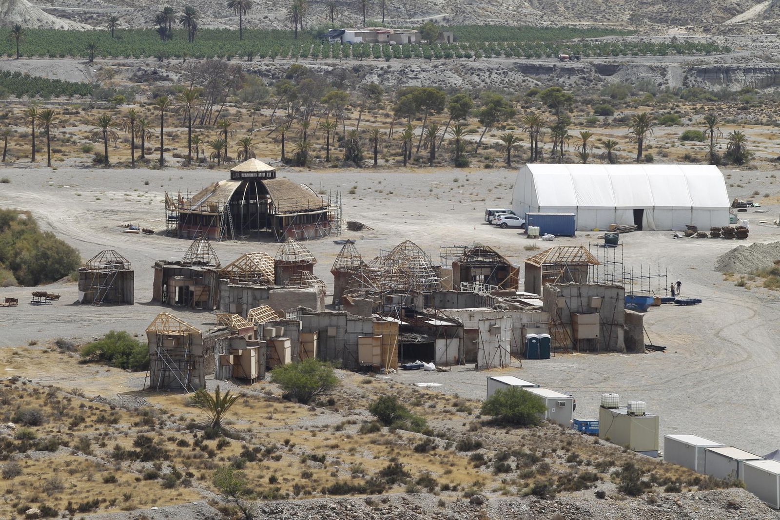 En el paraje del Chorrillo en Sierra Alhamilla se montaron unos decorados para rodar la serie.