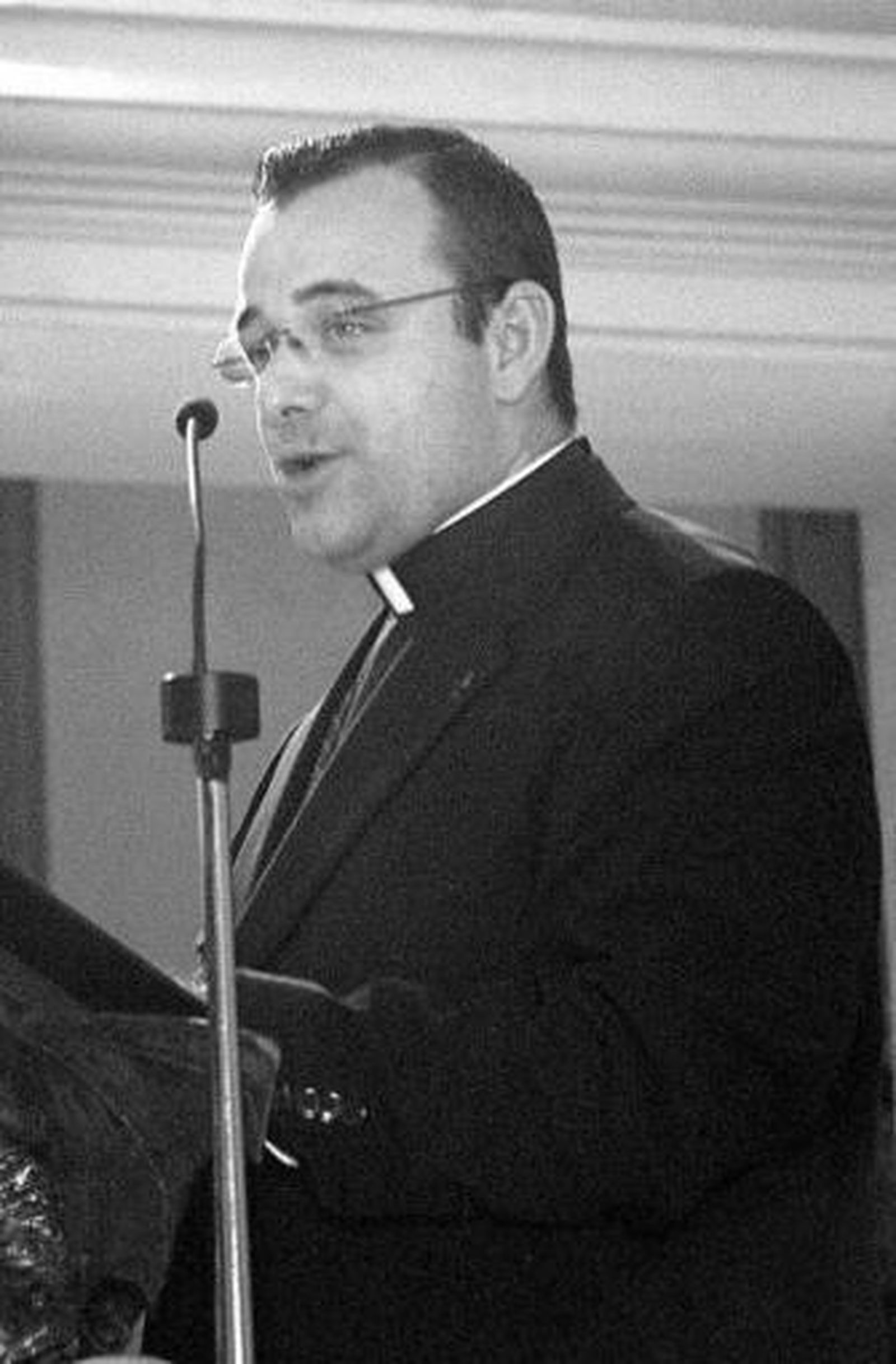 El padre David, durante el pregón que ofreció el pasado año en Ceuta.